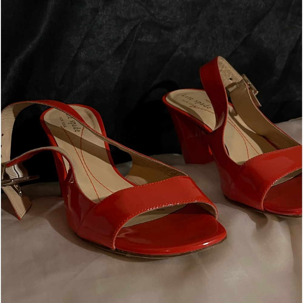 COPY - Kate spade orangish-red/coral heels size 6 1/2